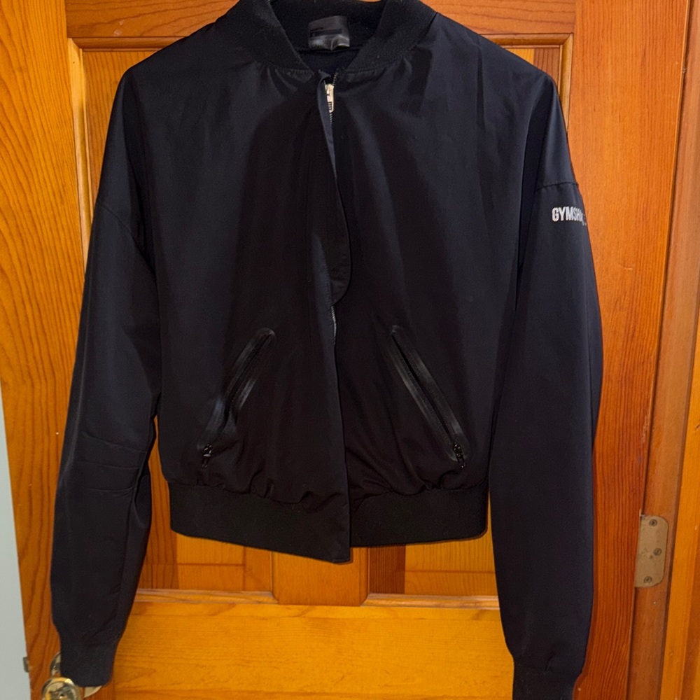 Gymshark Black Lightweight Bomber Jacket